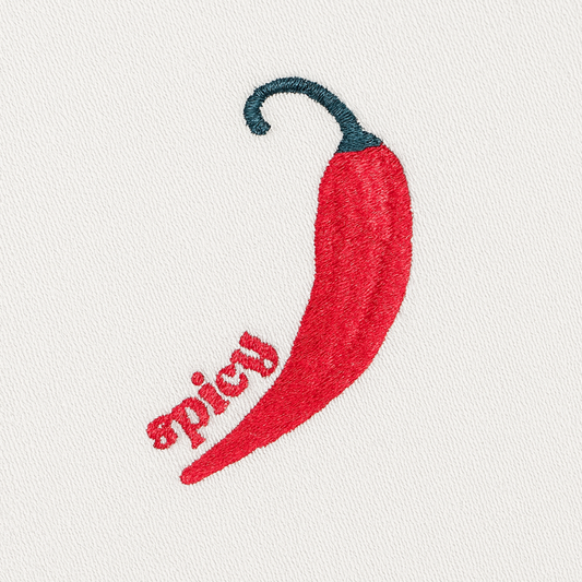 Spicy Embroidered Chilli Pepper Tee