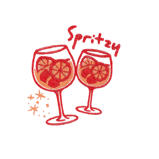 Spritzy Embroidered Aperol Tee