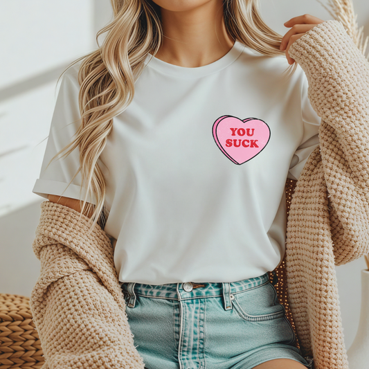 You Suck Love Heart Tee