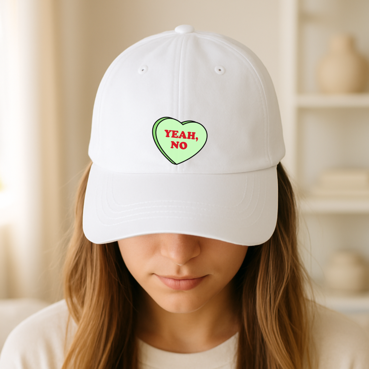Yeah, No Love Hearts Cap