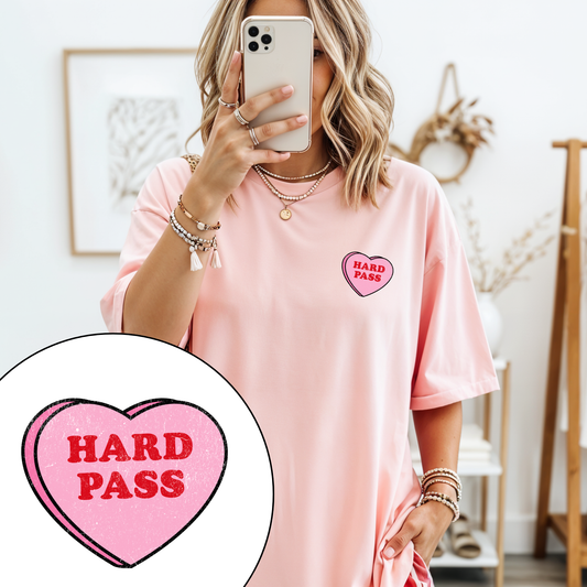 Hard Pass Love Heart Tee