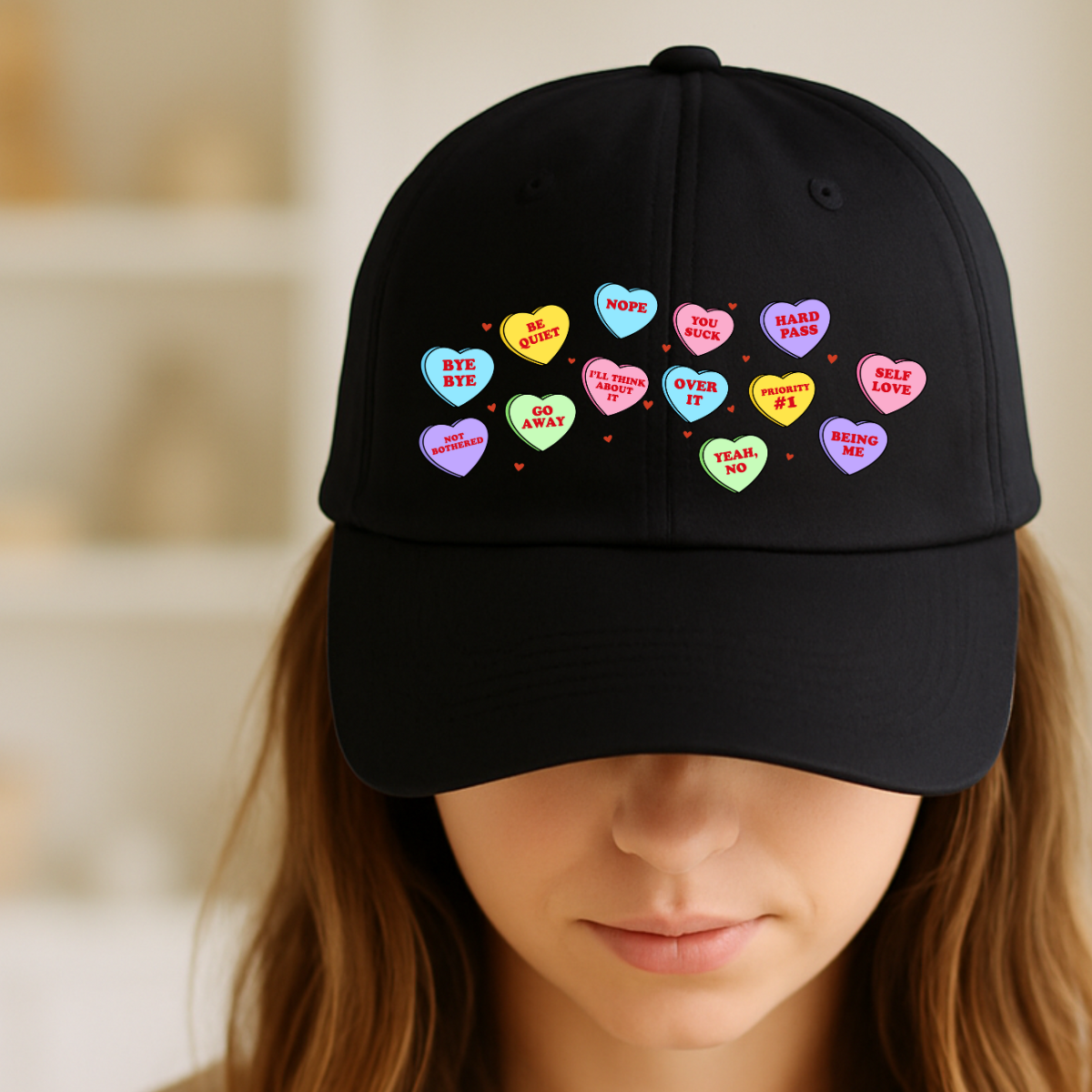 Snarky Love Hearts Cap