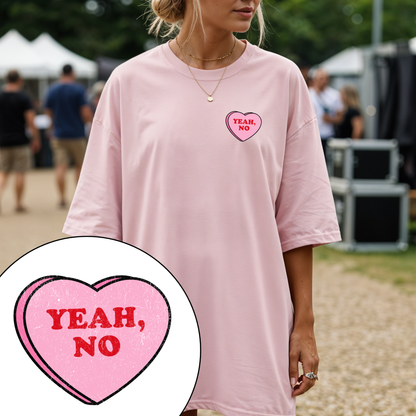 Yeah, No Love Heart Tee