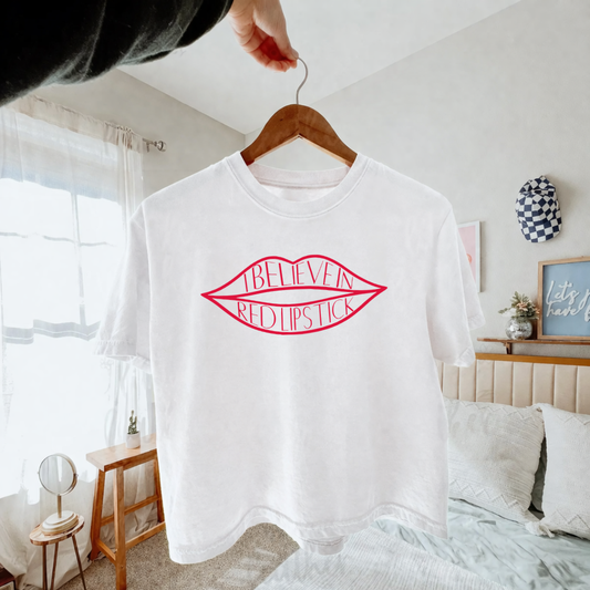 I Believe in Red Lipstick Tee