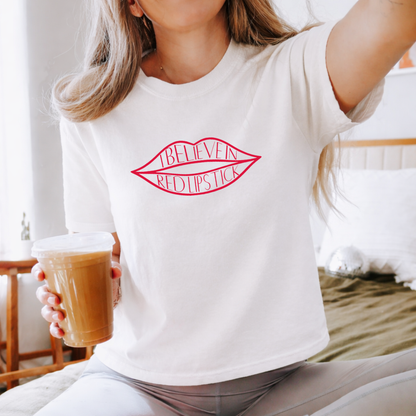 I Believe in Red Lipstick Tee
