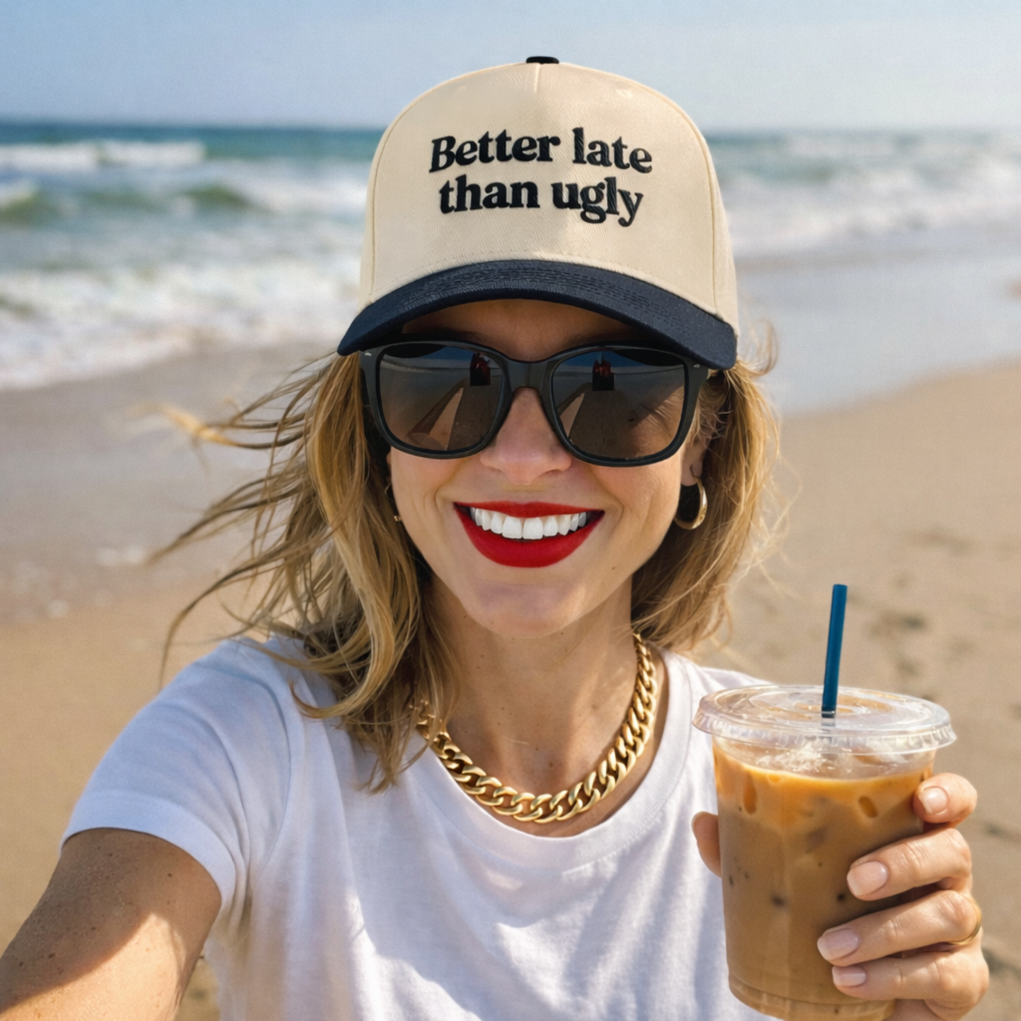 Better Late Than Ugly Embroidered Cap