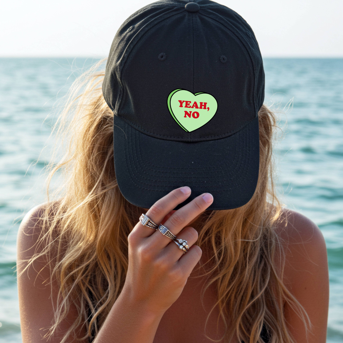 Yeah, No Love Hearts Cap