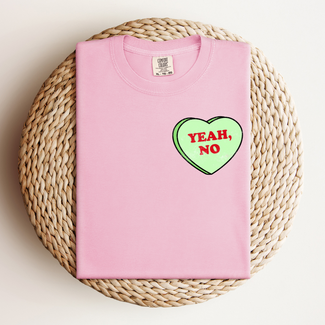 Yeah, No Love Heart Tee