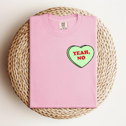 Yeah, No Love Heart Tee