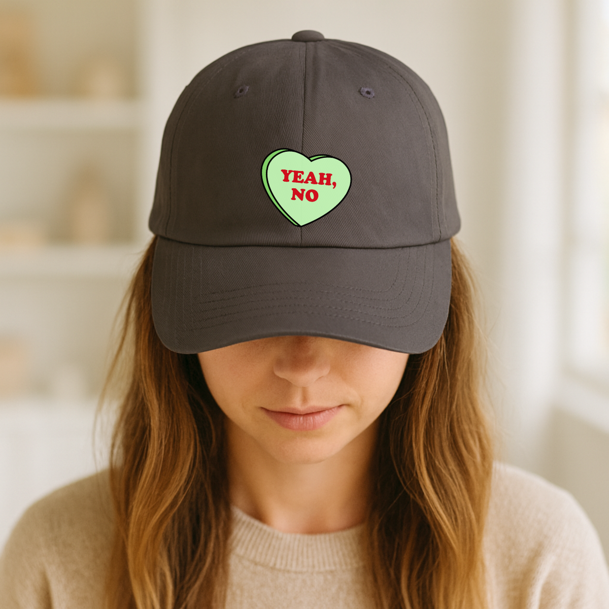 Yeah, No Love Hearts Cap
