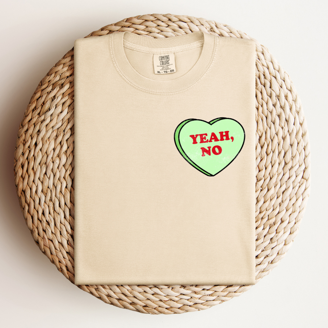 Yeah, No Love Heart Tee