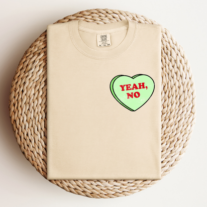 Yeah, No Love Heart Tee