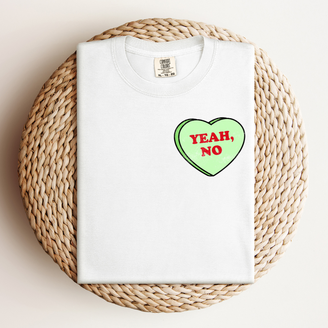 Yeah, No Love Heart Tee