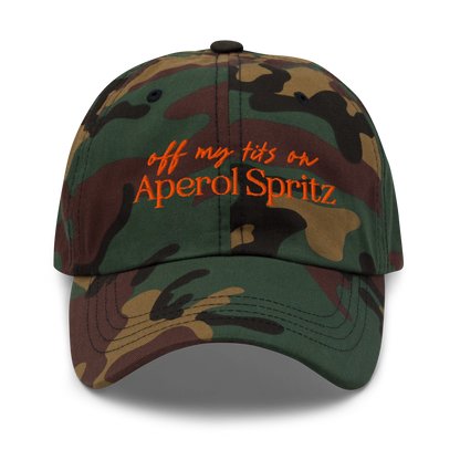 Off My Tits on Aperol Spritz Embroidered Dad Hat
