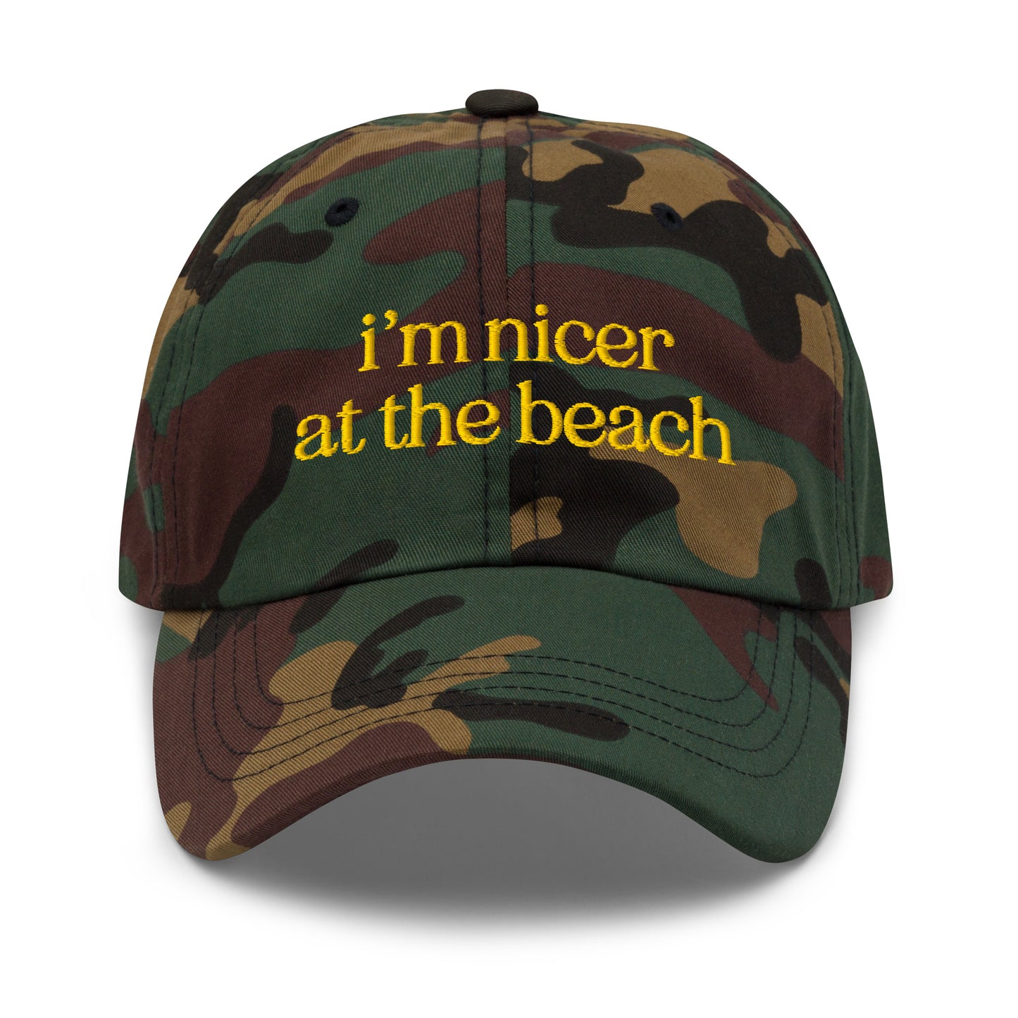 I'm Nicer at the Beach Embroidered Hat