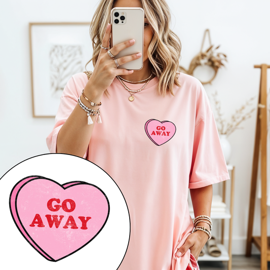 Go Away Love Heart Tee
