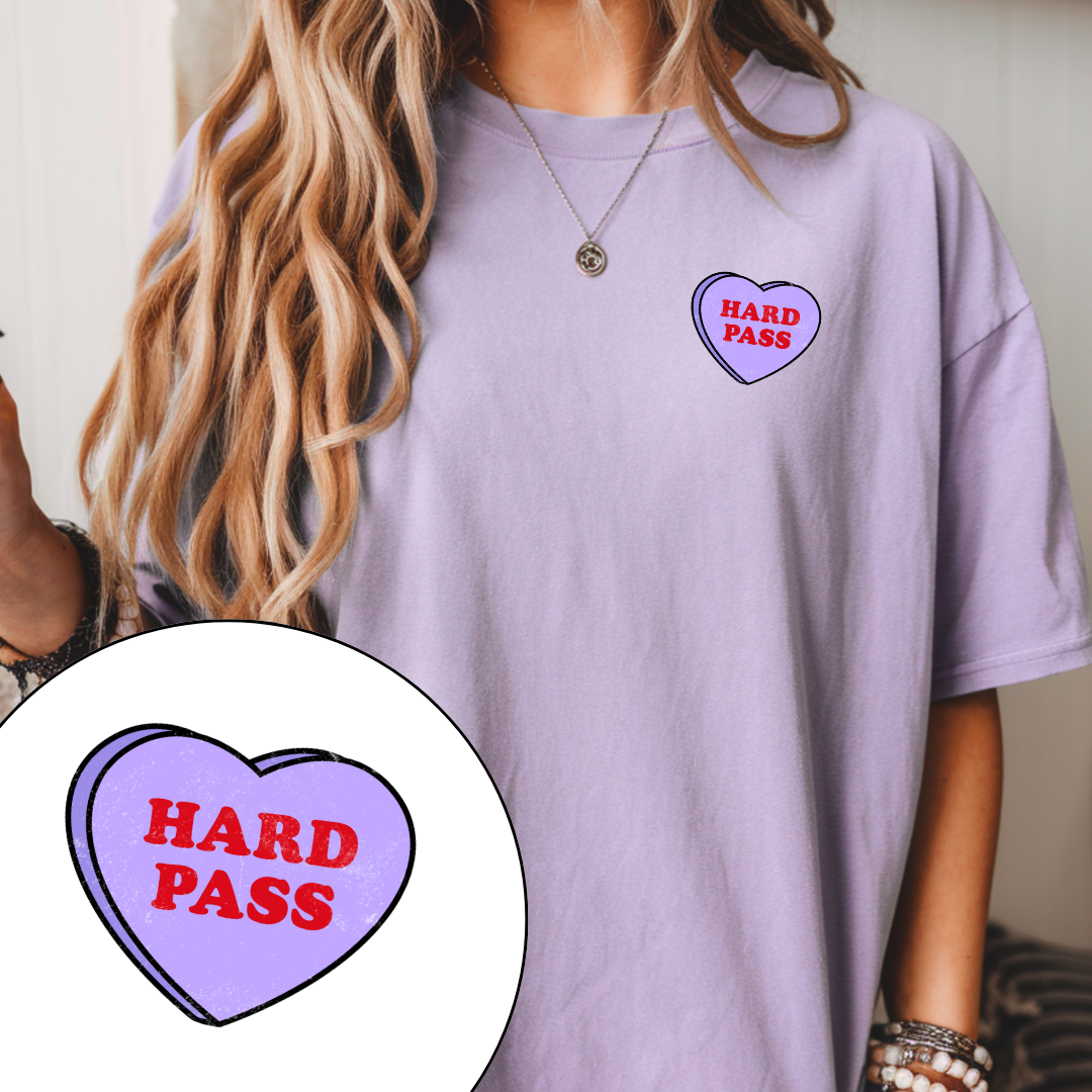 Hard Pass Love Heart Tee