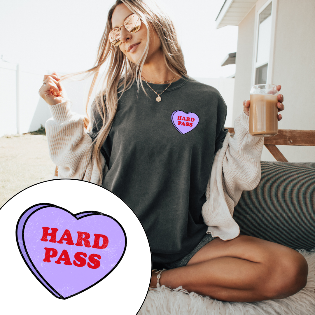 Hard Pass Love Heart Tee