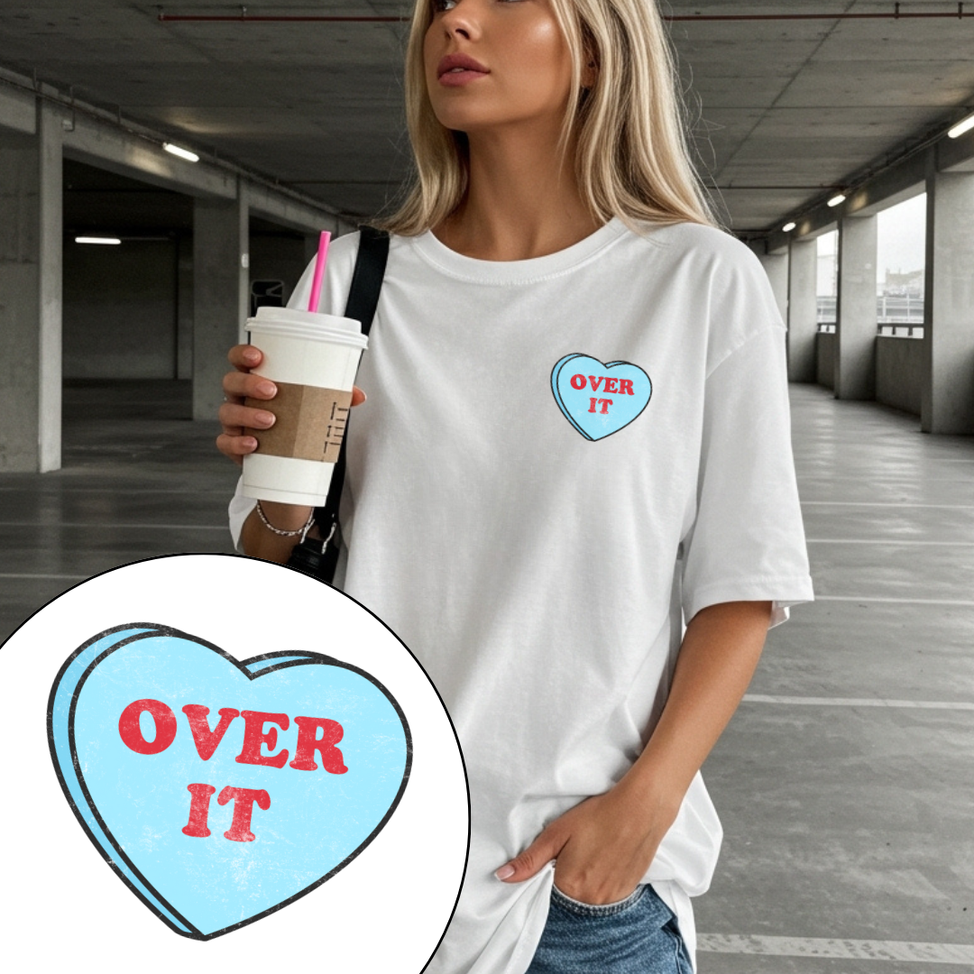 Over It Love Heart Tee