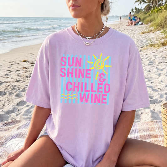 Sunshine & Chilled Wine Relaxed Tee